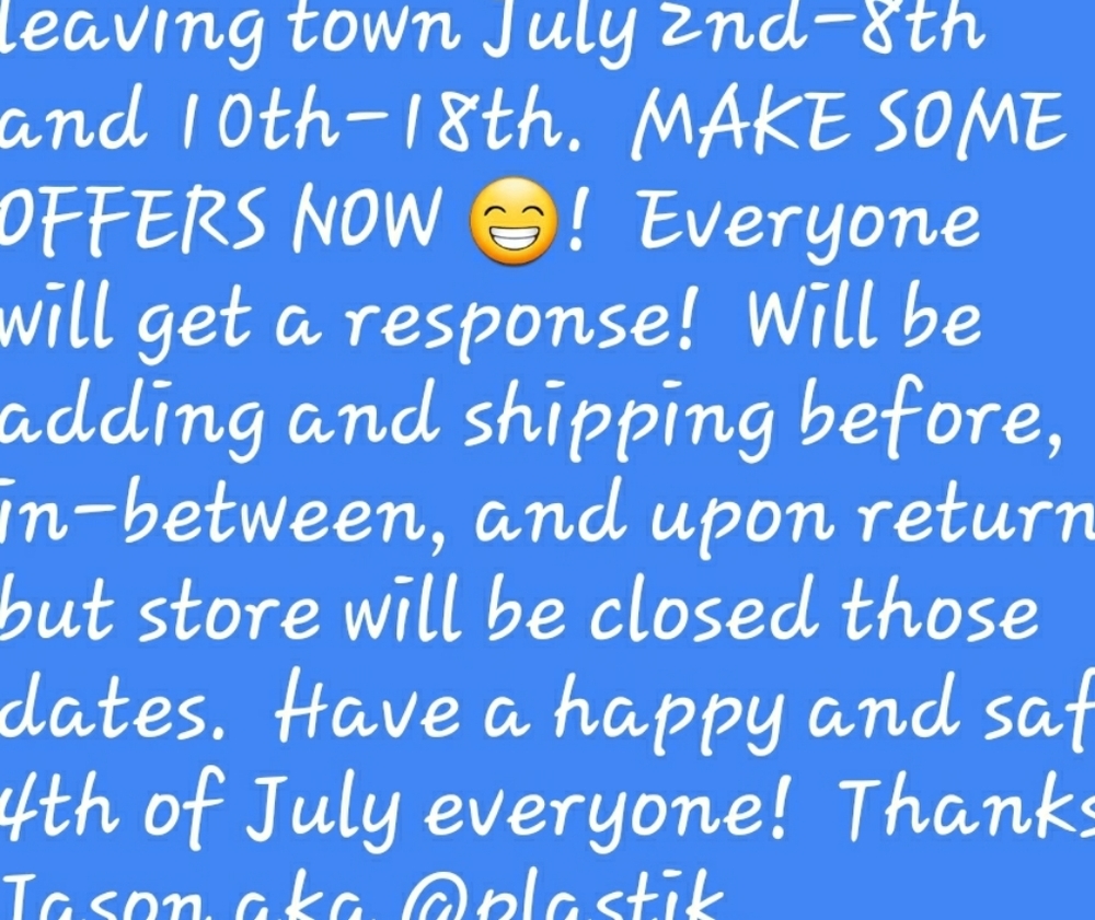 Everything! In and out of town starts TOMORROW